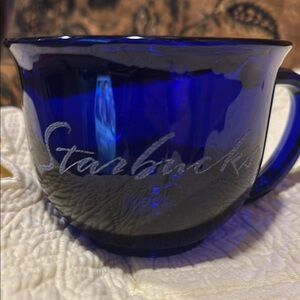 Starbucks Blue Glass Mug